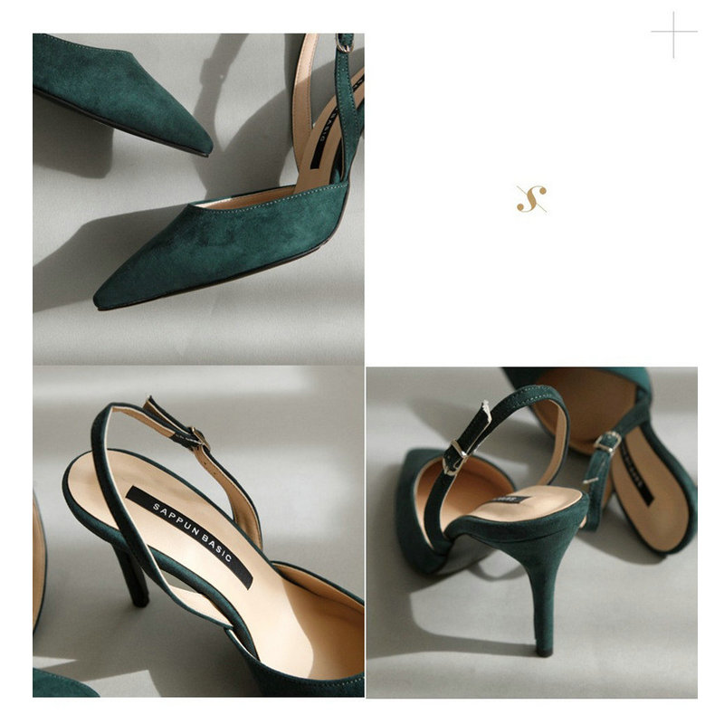 Black/ Red/Gray/Apricot Gladiator Women Pumps Bucket Pointed Toe High Heels Sexy Lady Shoes Thin Heels Chaussure Femme Autumn