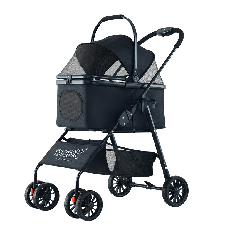 Wholesale pet carriers travel products 3IN1pet trolley carrier with wheels high-quality city walking pet car