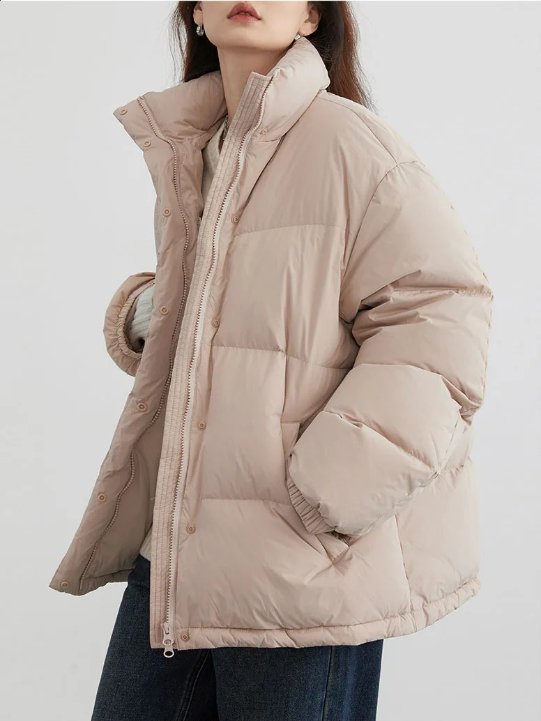 CHIC VEN womens down jacket loose casual 90% white duck down jacket rack collar womens bread jacket autumn 240913