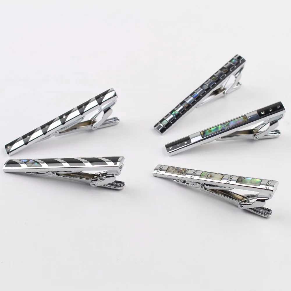 Jewelry Cute Glass Metal Ties Clips Gentlemen Classy Necktie Tie Clip Pin Shell ClampX240914