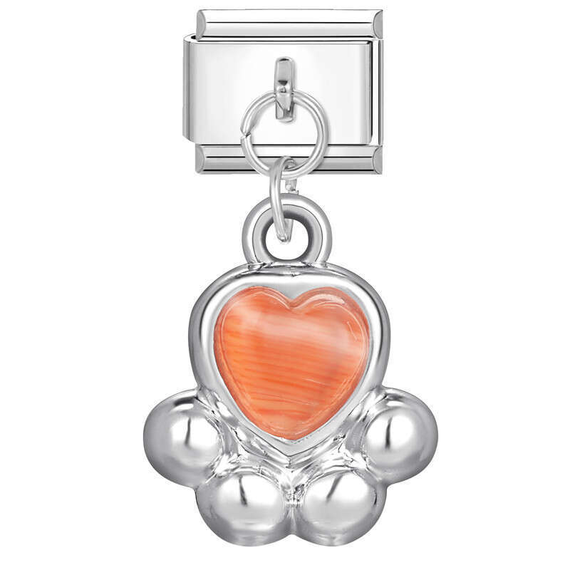 New Women's Gift Moon star Shiny CZ Pendant Italian Charms Links Bangle Beads Fit 9mm Stainless Steel Bracelet Making DIY For Women Fashion Jewel