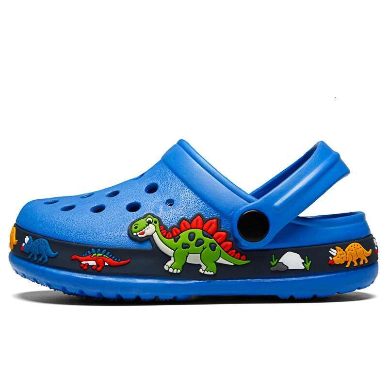 Children Shoes Baby Boys Cartoon Excavator Print Clogs Summer Breathable Soft Indoor Sports Boy Slippers