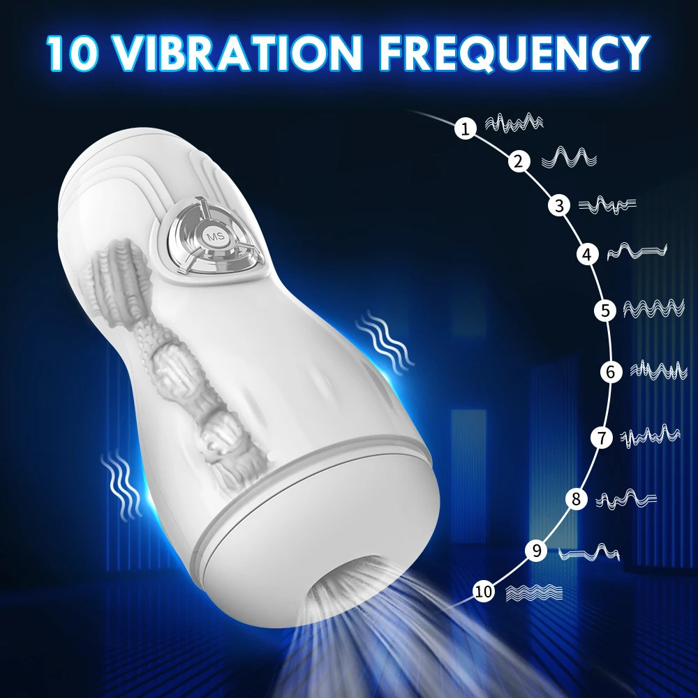 Automatic Male Masturbator Cup Vibration Blowjob Real Vagina Penis Oral Sex Machine Vacuum Toys For Man Adults 18 240711