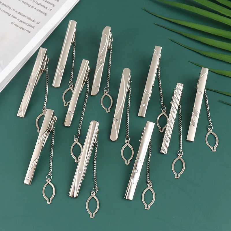 New 1PC Tie Clip Fashion Style 1PC Necktie Men Metal Simple Bar Clasp Practical Bowtie Clasp Tie Pin For Mens Gift AccessoriesX240914
