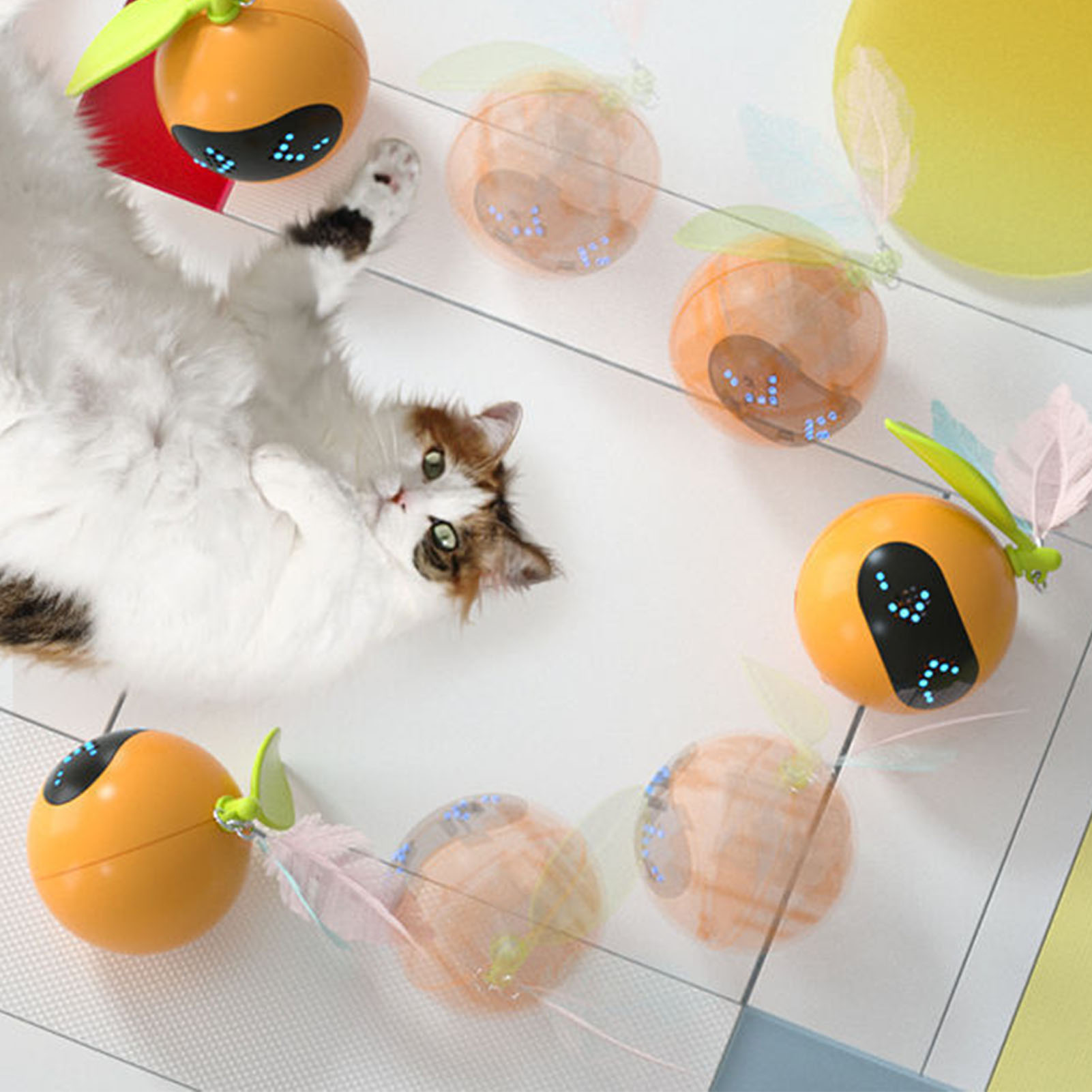Electric Self Rotating Cat Toy With Laser Red Dot Interactive Automatic Smart Jumping Ball