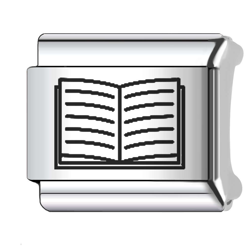 New Women's Gift Stationery book pen Bead Italian Charms Links Bangle Beads Fit 9mm Stainless Steel Bracelet Making DIY For Women Fashion Jewelry