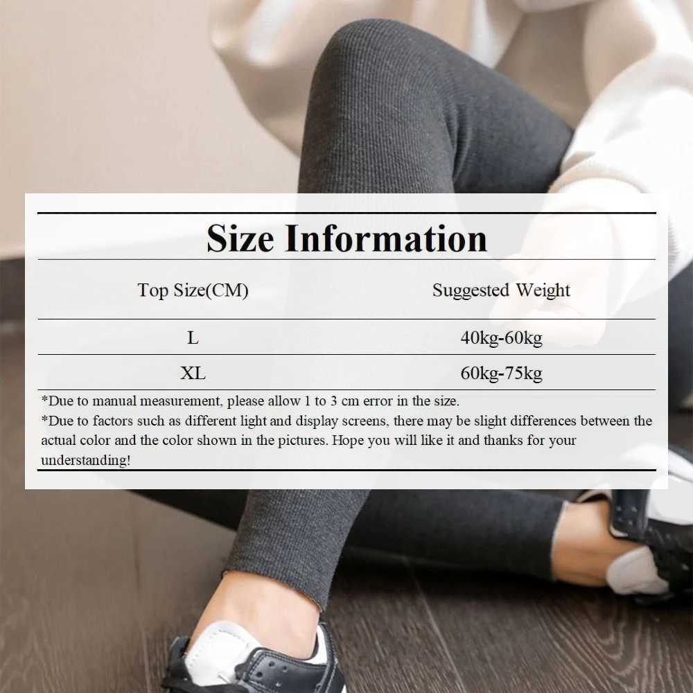Fashion Letter Women Leggings Thickened Autumn Winter Underpants Slim Fit Warm Long PantsX240914