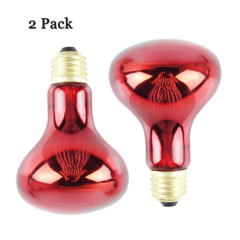 100W 4Pack Infrared Heat Lamp Bulb Red Light Heat Bulbs For Pet Lizards Bearded Dragons Chameleons Snakes Reptiles 220V