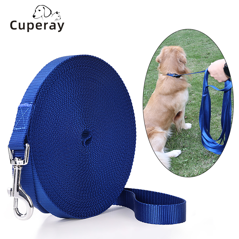 Dog Training Leashes Rope Reflective Nylon Webbing Outdoor Dog Walking Webbing 4.6m/9.1m/15.3m Extended Rope Strong and Durable