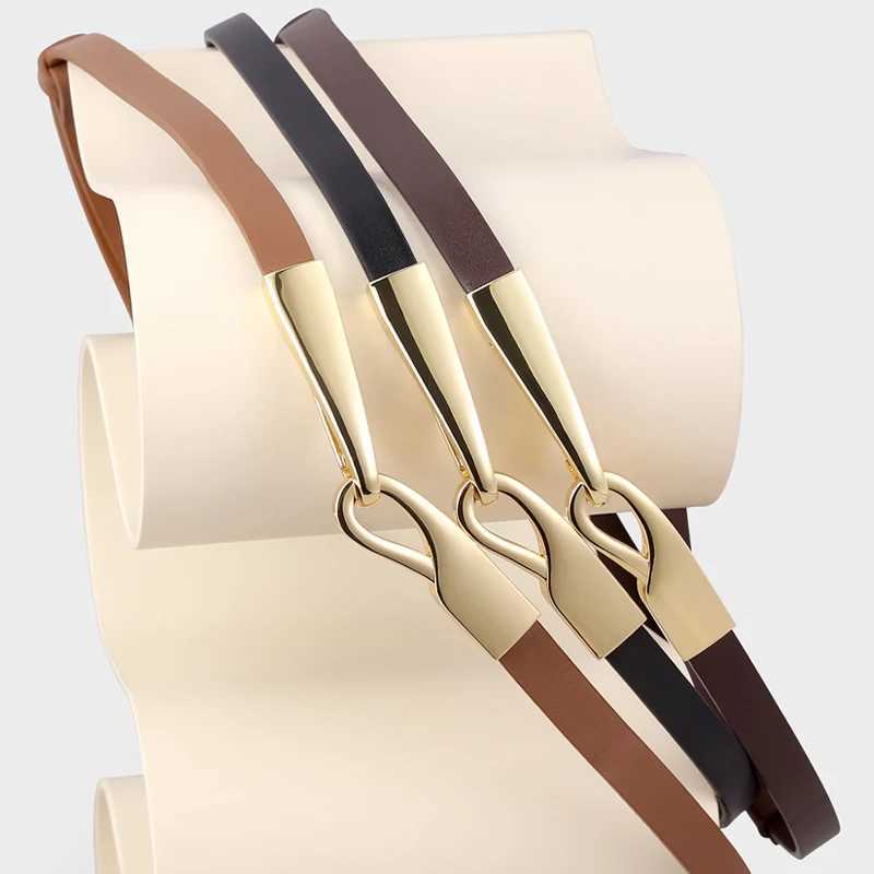 Designed Cowskin Belt for Women Elegant and Simple BeltX240914
