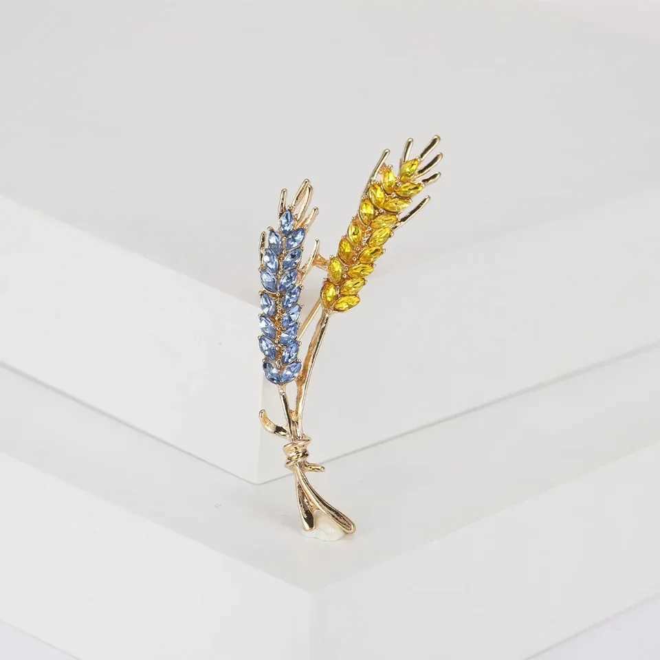 New Peace Wheat Ear Brooches for Women Unisex Tassels Wheats Pins Office Party Friend Gifts Accessories WholesaleX240914