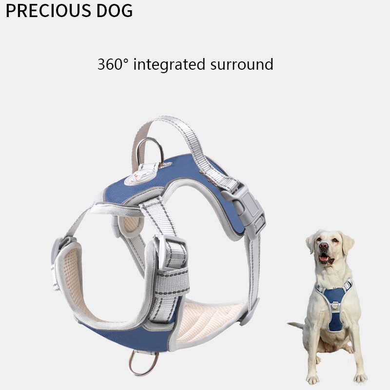 Dog Harness & Leash Set,No Pull Reflective Adjustable Pet Harness,Dog Vest Harness with Easy Control Handle for Medium Large Dog
