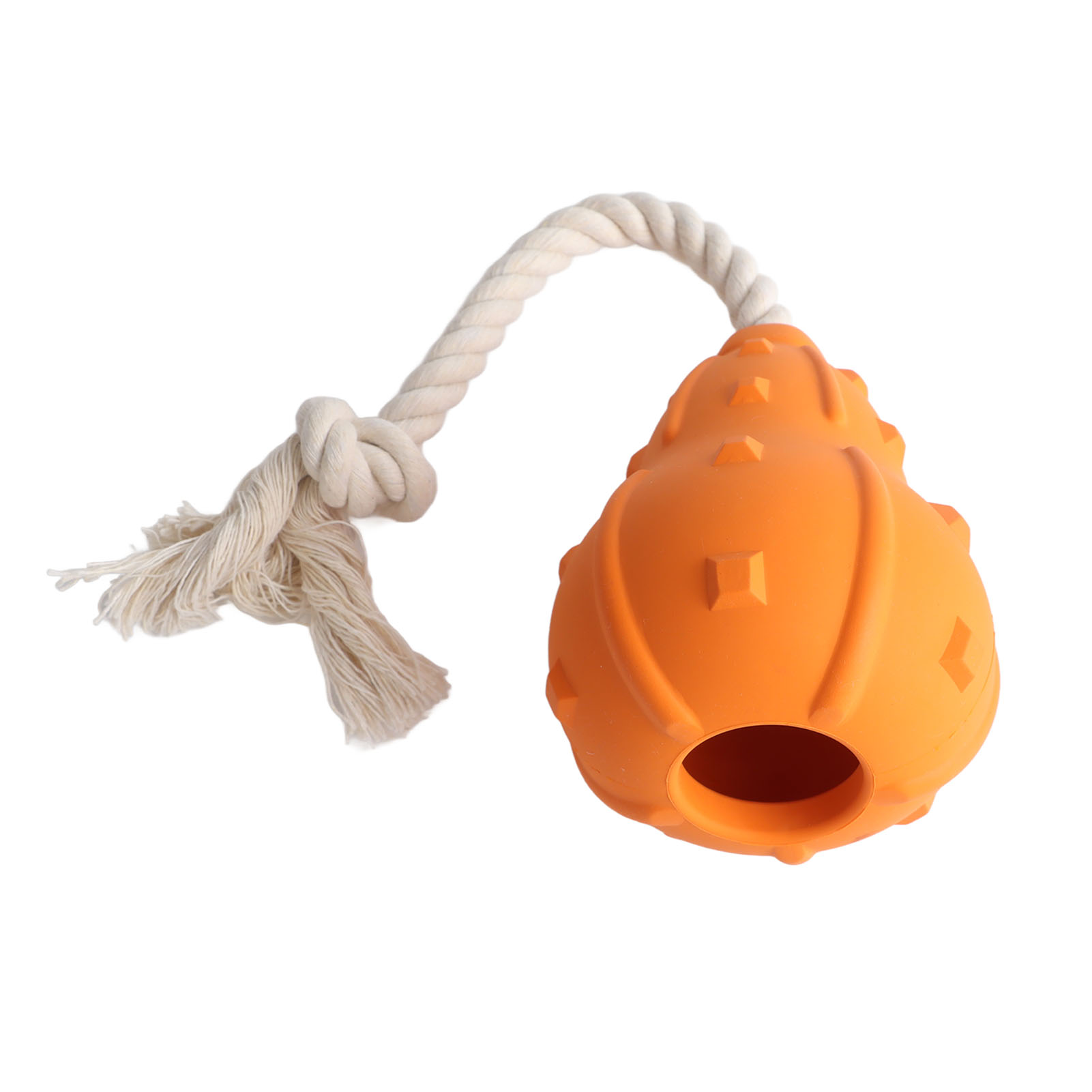 Pumpkin Pet Chewing Toy Rubber Pet Biting Toy Durable Multifunctional Interactive Teething Toy For Dogs Cats