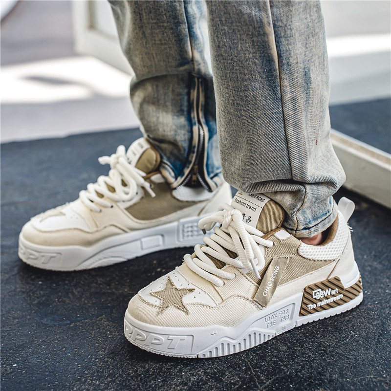 Mens Casual Sneakers Star Design Comfotable Chunky Running Sport Shoes for Men Luxury Walking Skateboard Shoes Tenis Masculino