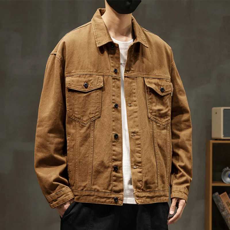 2024 autumn mens clothing workwear jacket mens fashion street retro classic Japanese style fully matched casual denim jacket W24091411