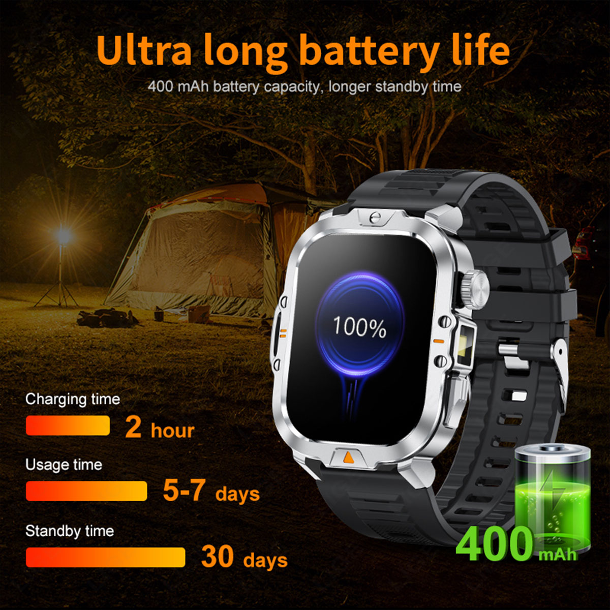 LIGE's new smartwatch with motion, step counting, alarm clock, handheld light, multifunctional wireless communication, voice assistant, remote co