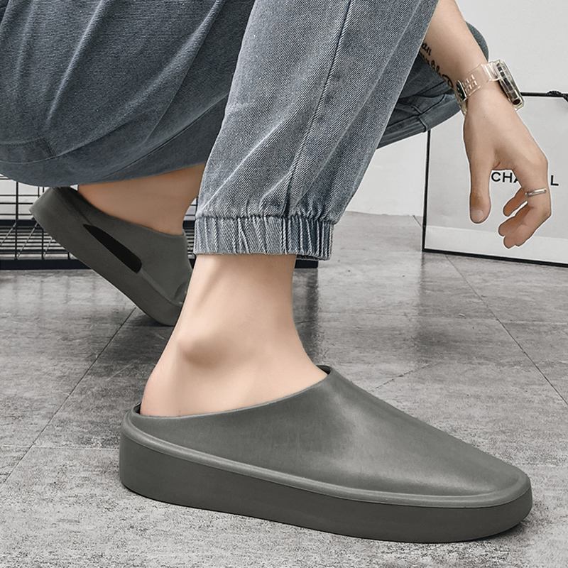 Men Slippers American Street Trend Comfort Men Sandals Couple Outdoor Breathable Thick Platform EVA Mules Slip On Flat Shoes