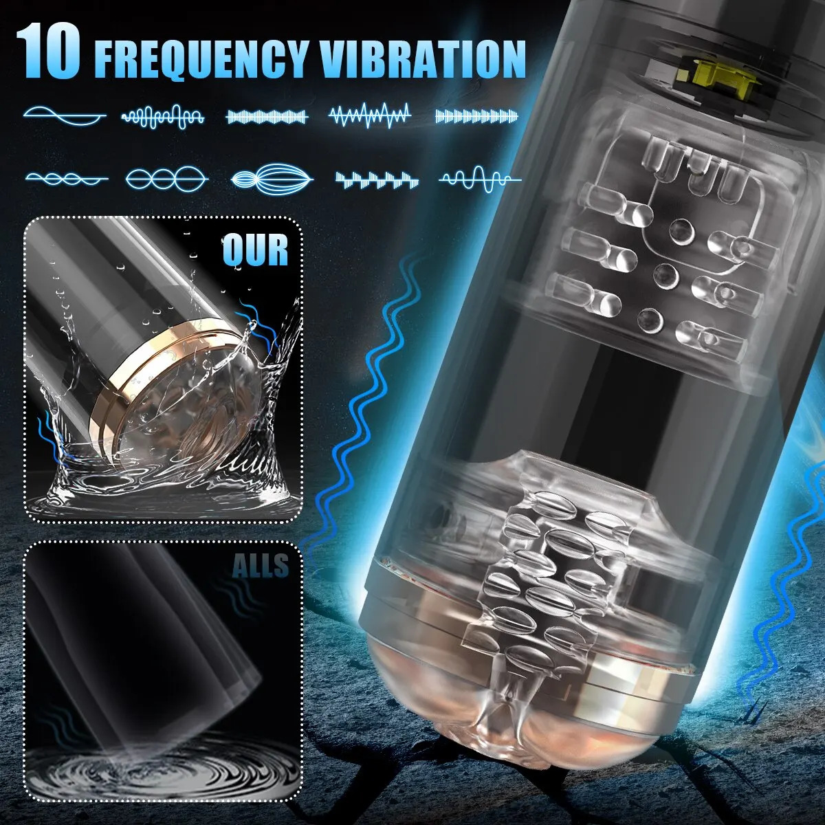 Automatic Male Masturbators Cup Thrusting Rotating Vibration Hands Free Stroker 3D Realistic Sleeve Adult Sex Toys 240711