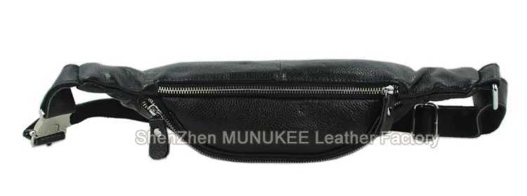 Fashionable mens genuine leather waist bag fanny pack leather waist belt bag waist bag bum bag money waist bag mole pocket Z250407