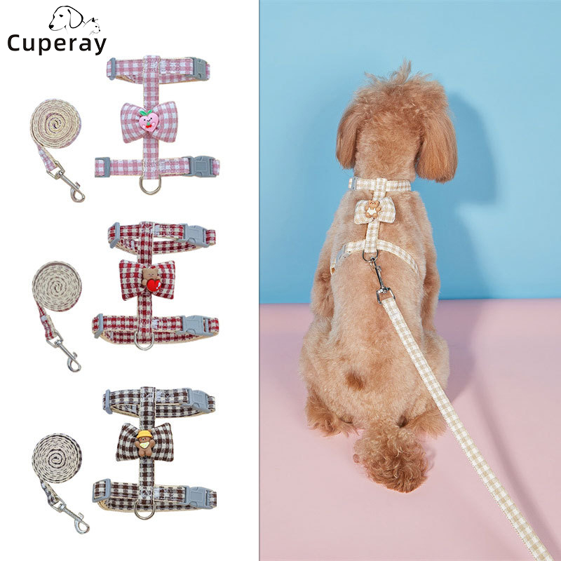 Cat Harness and Leash Set Escape Proof for Walking,Kitten Soft Adjustable Vest Harnesses for Small Medium Dogs Cats,Easy Control