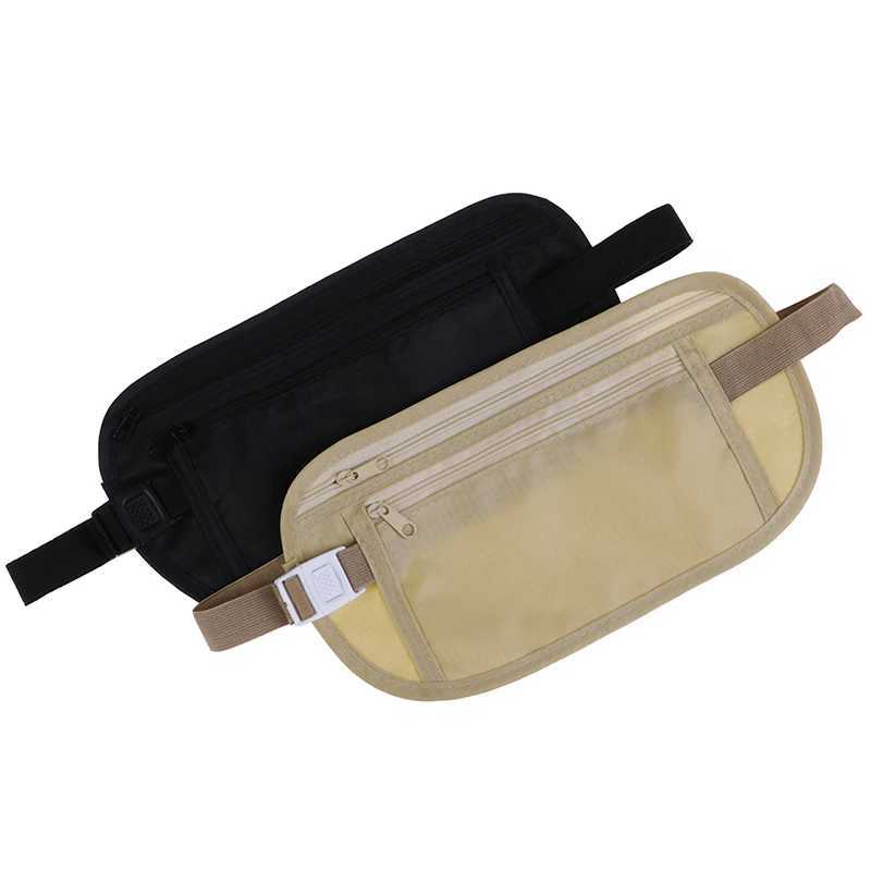 1 invisible thin travel waist bag passport waist bag hidden security wallet mens leisure bag Z250407