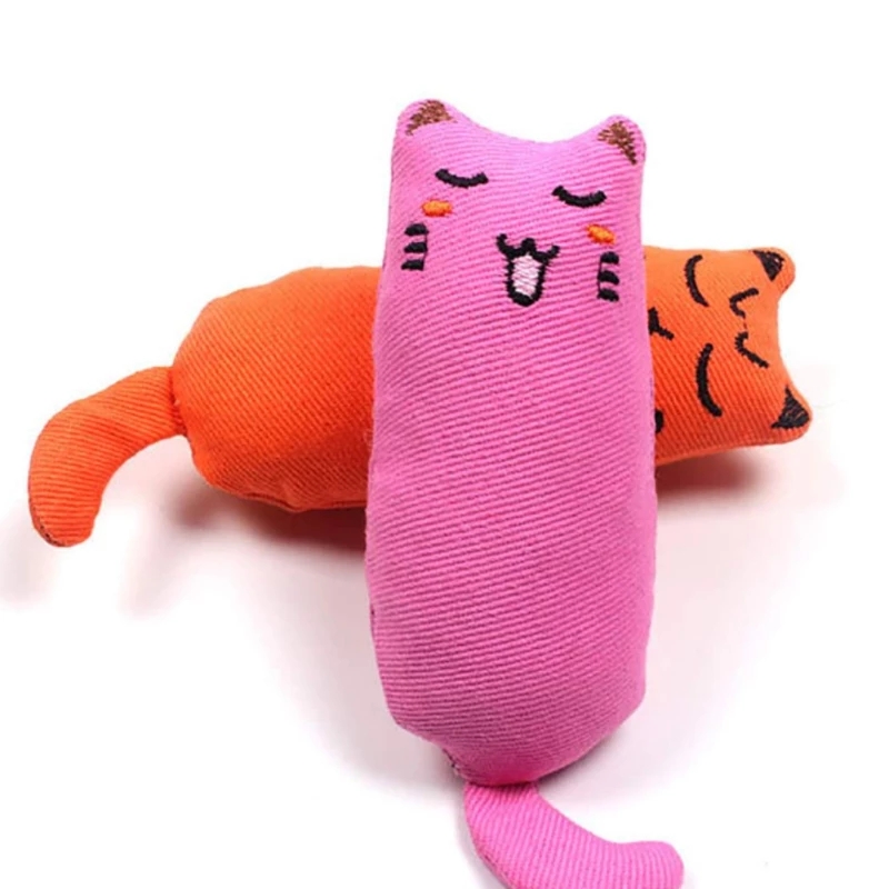 Teeth Grinding Catnip Toys Funny Interactive Plush Cat Toy Pet Kitten Chewing Vocal Toy Claws Thumb Bite Cat mint For Cats hot