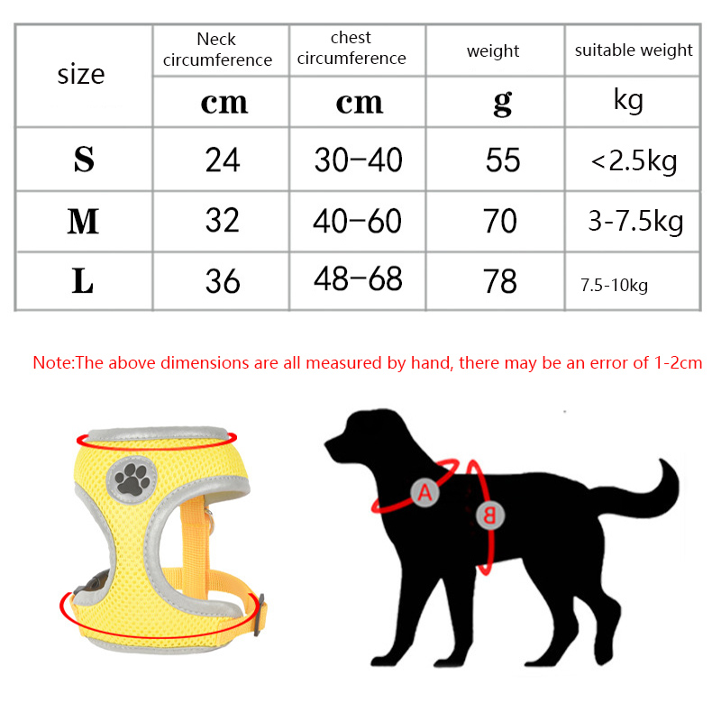 Cat Vest Harness Adjustable Cat Harness & Leash Set Stylish Escape Proof Breathable Pet Harness with Reflective Trim Cat Harness