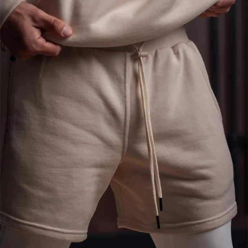 Gym Muscle Fitness Summer Casual Shorts Sports Cotton Short Pants Mens Jogging Running Sweatpants Pocket Basketball Shorts Y240914