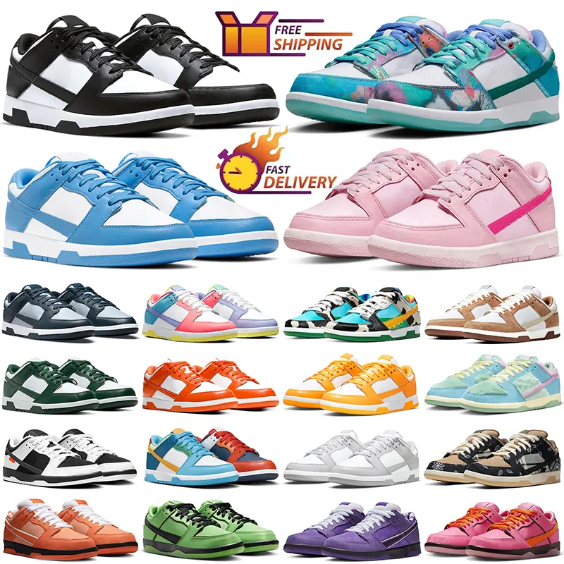 With Box Running Shoes Low Panda Pink Grey Fog Syracuse Medium Olive GAI Easter Georgetown Active Fuchsia Designer Outdoor Sports Sneakers Trainers Size 36-46