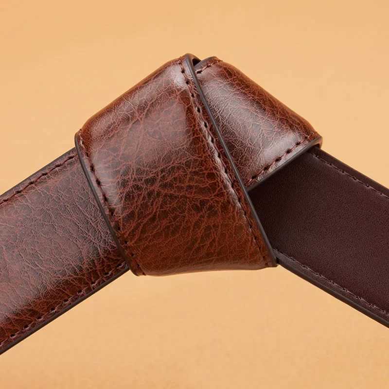 Black Vintage Faux Leather Belt for Men Alloy Pin Buckle Waist Straps Brown Belts Pants Waistband Ceinture Homme Para MujerX240914