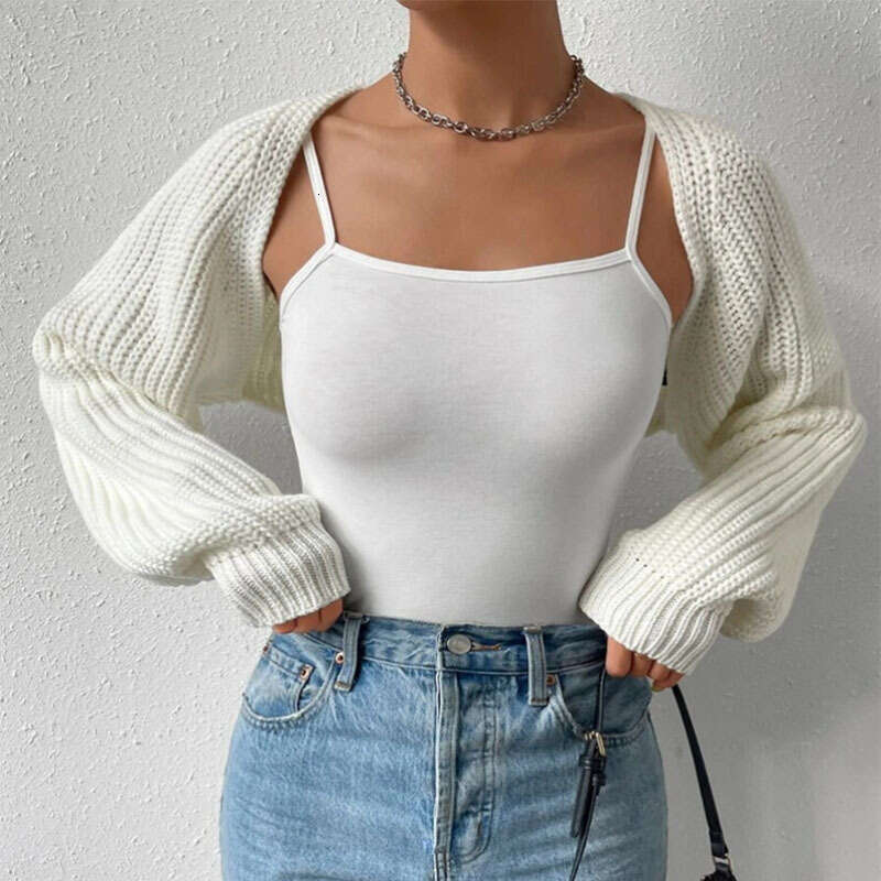 New minimalist and versatile long sleeved loose knit sweater for women wearing outside