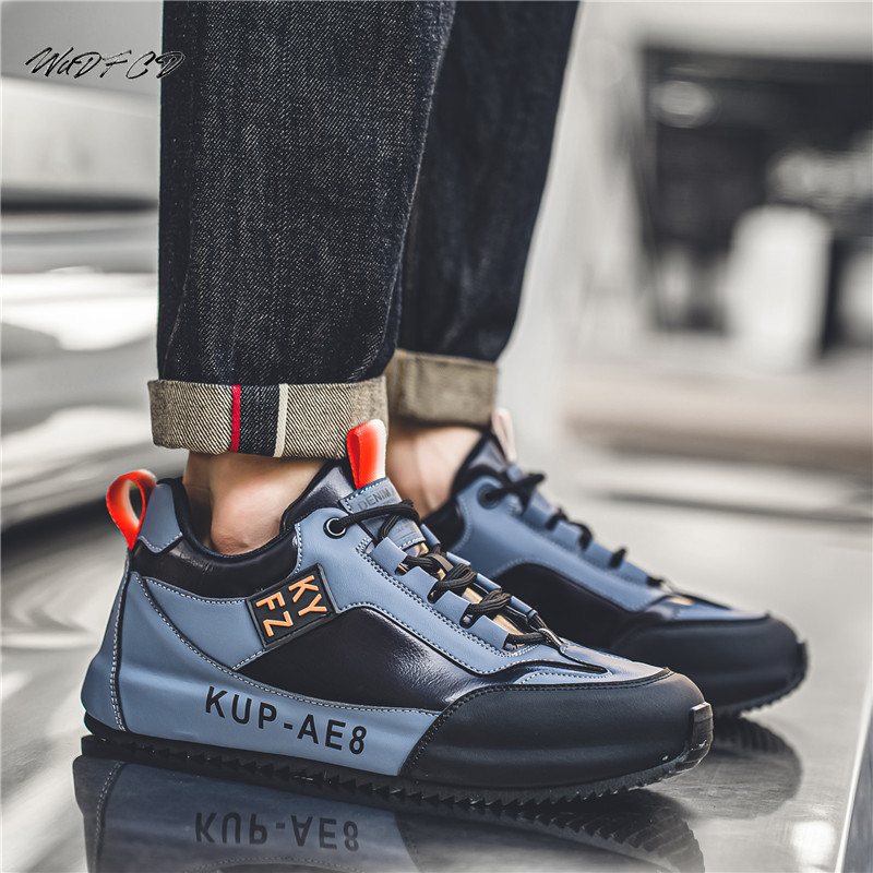Mens Sneakers Chunky Designer Cover Bottom Board Fashion Casual Microfiber Leather Upper Increased Internal Platform Shoes New da3b f51a