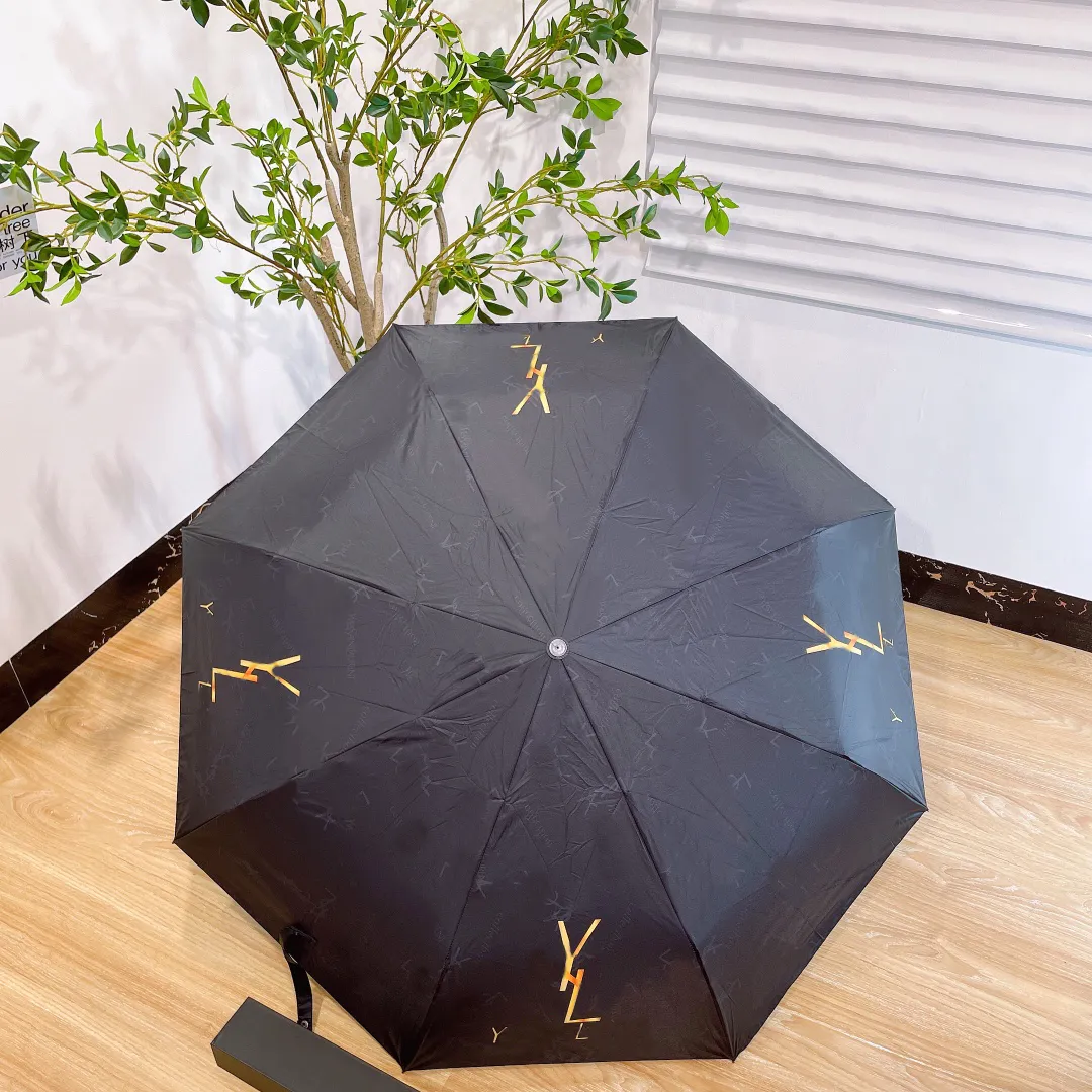 Luxury Umbrella Designers Sun Rain Protection Umbrellas Mens Womens Fully Automatic Travel SunShade Outdoor Umbrellas With Box
