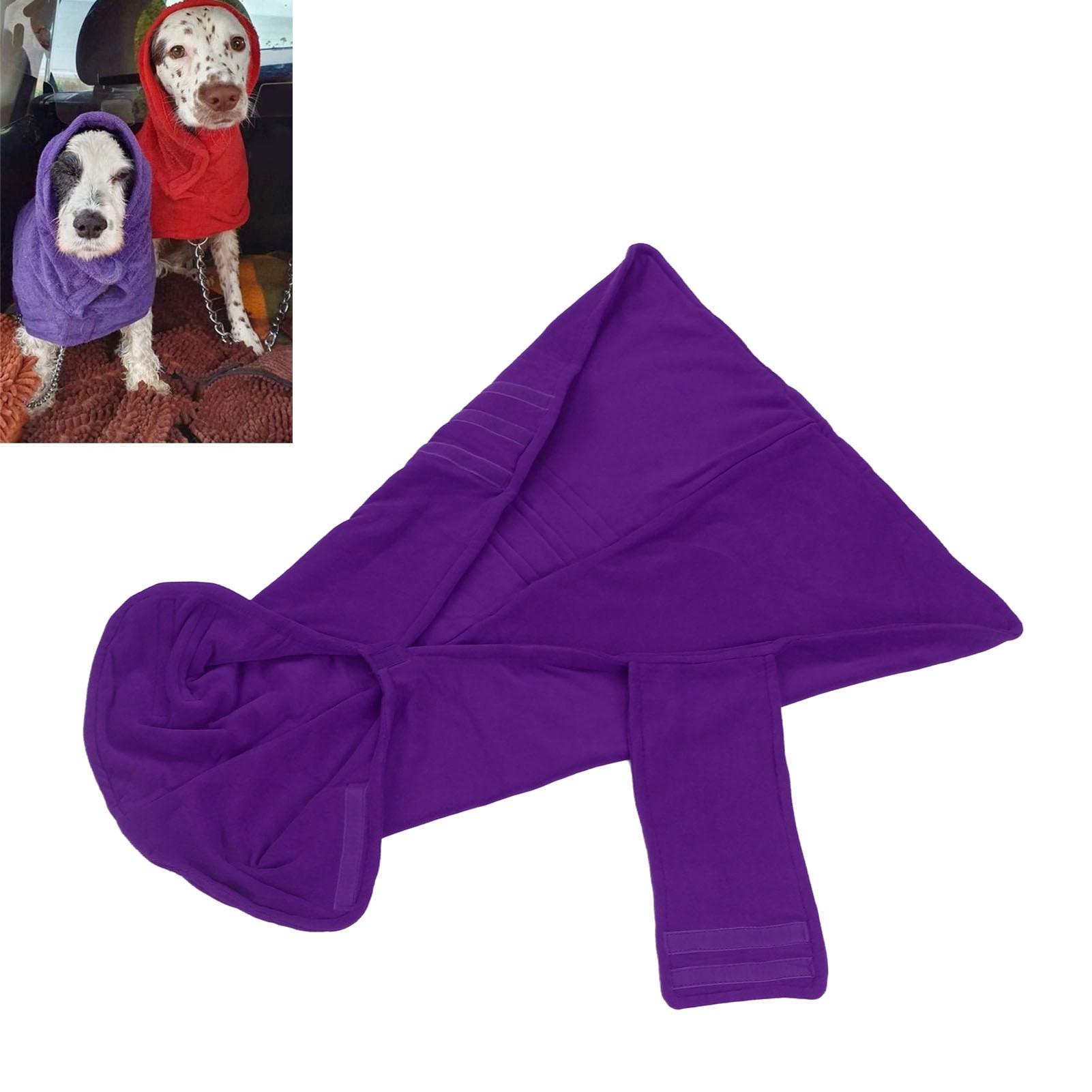 Dog Bathrobe Towel Fast Drying Absorbent Reusable Soft Pet Robe Coat For Taking Shower