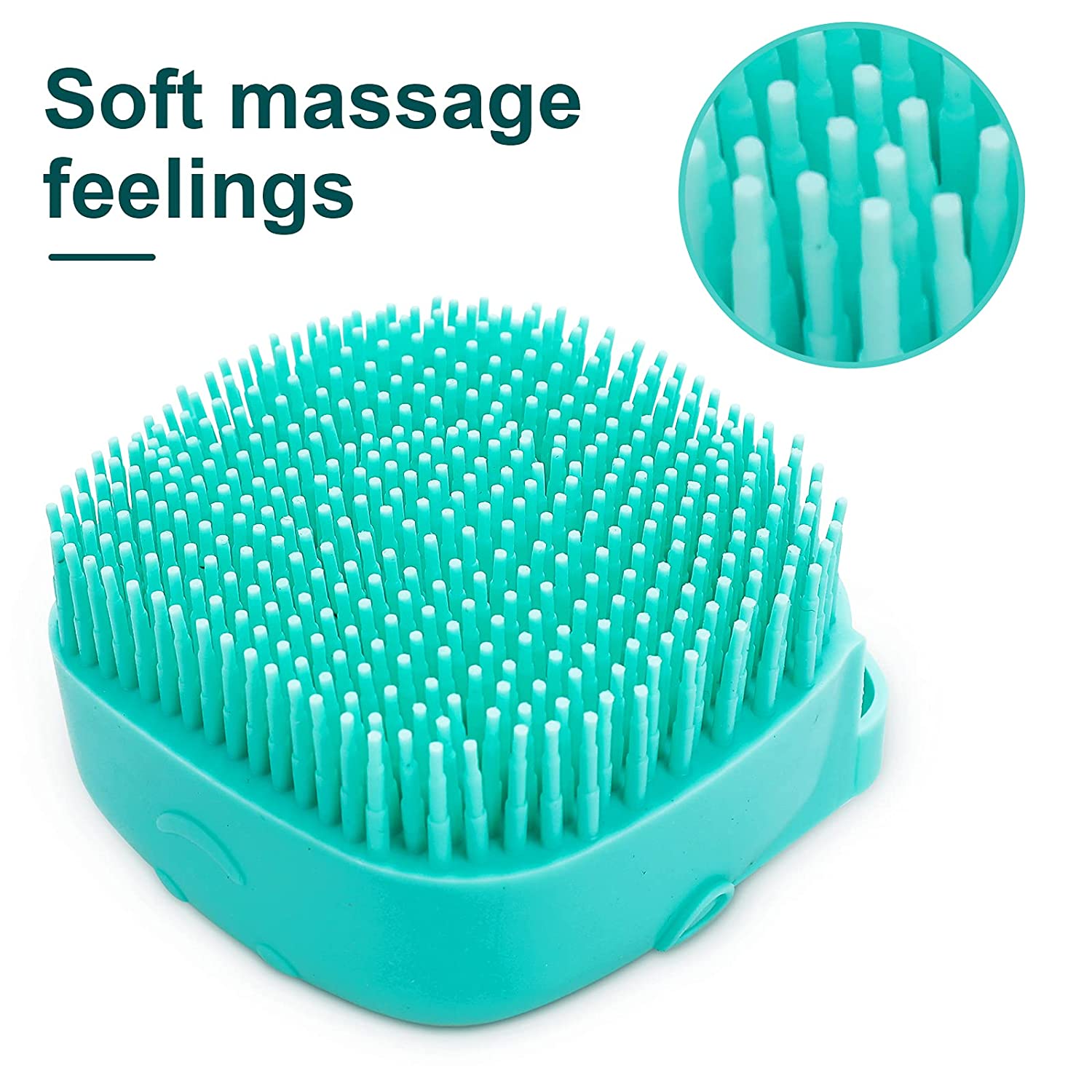 Dog Cat Bath Brush Comb Silicone Rubber Puppy Massage Shampoo Dispenser Pet Grooming Bath Brush
