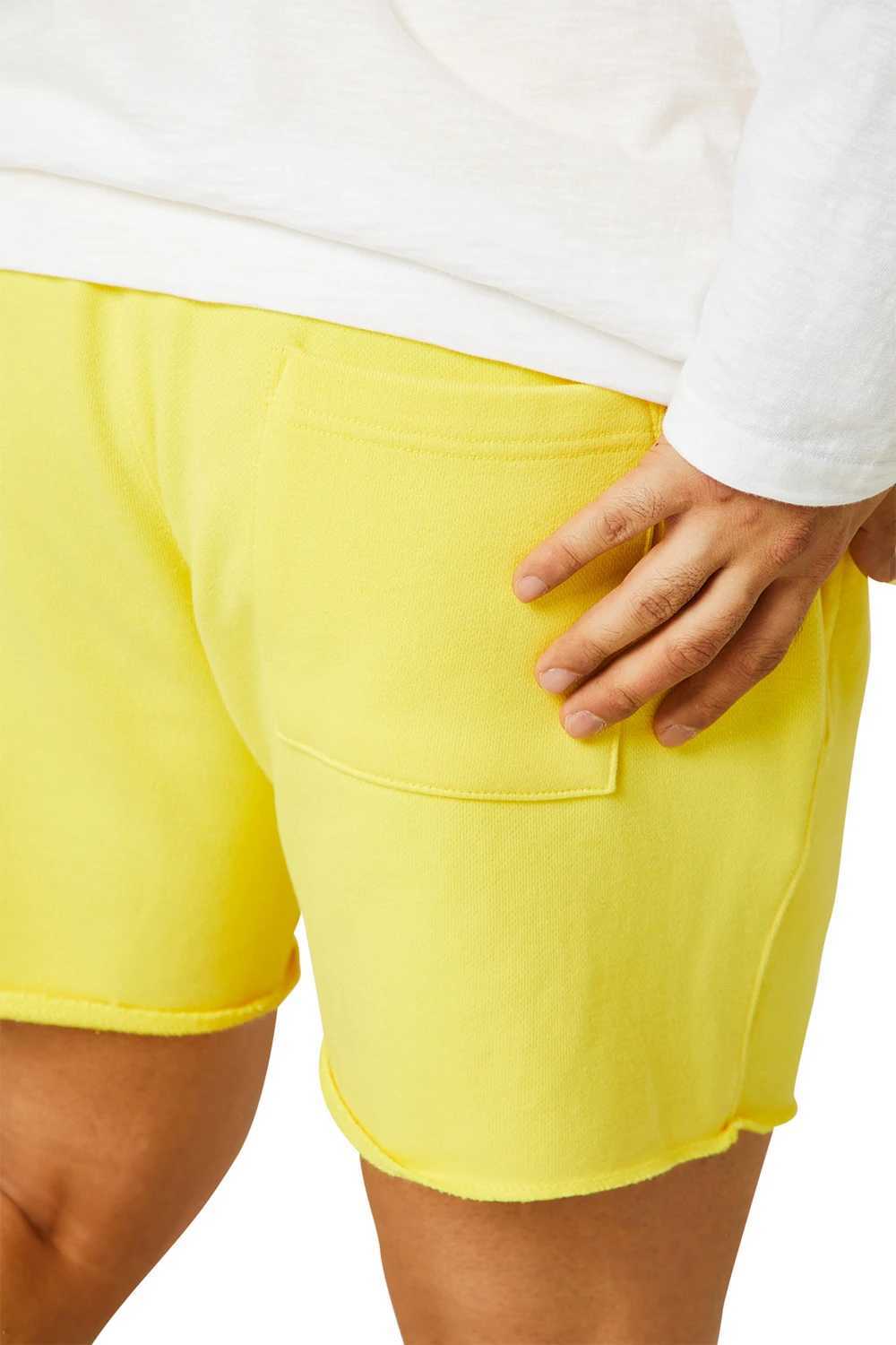 Mens Workout Fitness Shorts Breathable Jogger Shorts Training Gyms Bodybuilding Quick Dry Yellow Running Deep Squat Shorts Y240914