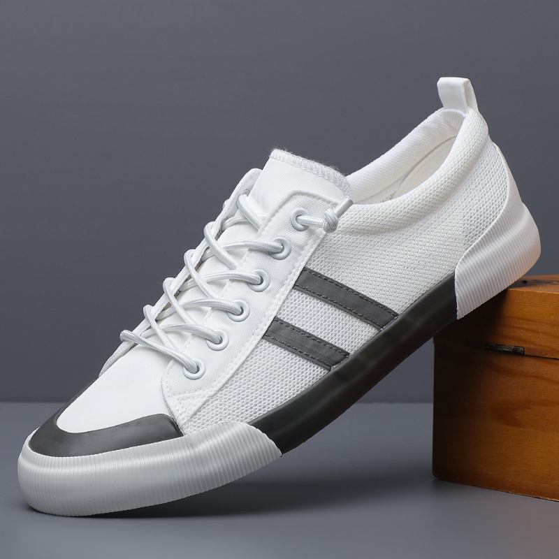 Men's Spring Summer Casual Canvas Shoes Low-top Lace-up Men's Shoes Korean Version Trend Men's Shoes# 23606