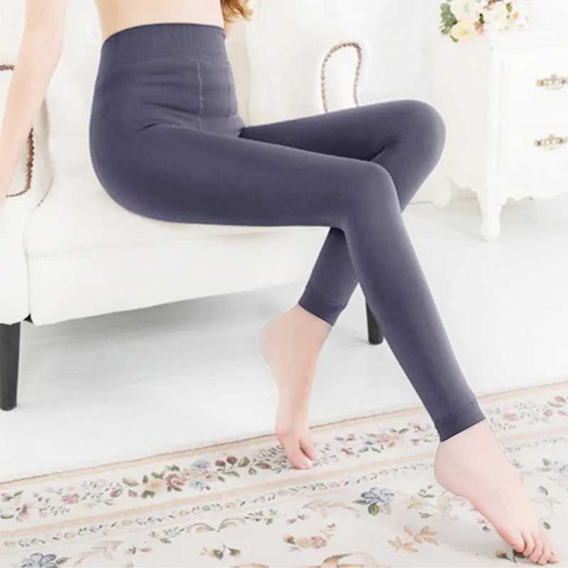 Color Winter Leggings Leggins For Women Warm Velvet Leggins Solid High Waist Leggings Stretchy Leggings dropshippingX24