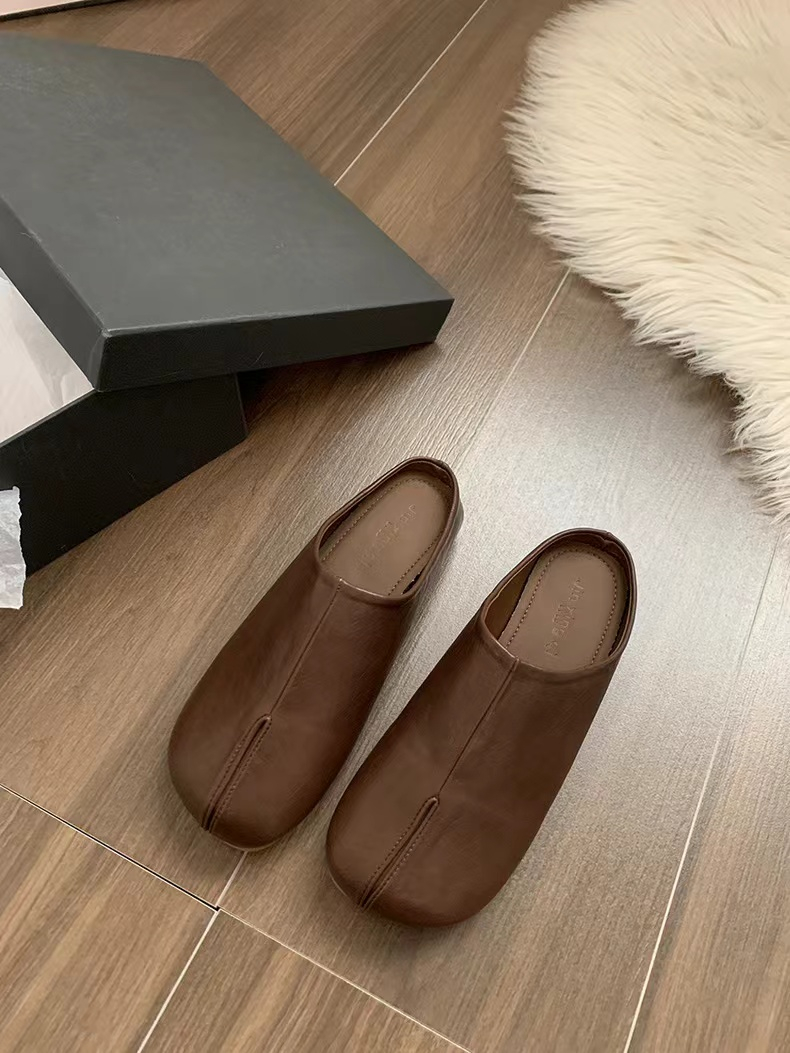 Gentle Bow Wrap Head Half Slipper Women Summer Outerwear 2024 New Heelless Flat Lazy Mueller Flip-flops Slippers Women