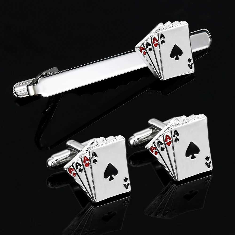 Personality AAAA Cufflinks Tie Clip Set For Men Shirt Suit Tuxedo Blouse Jewelry AccESSoriesX240914