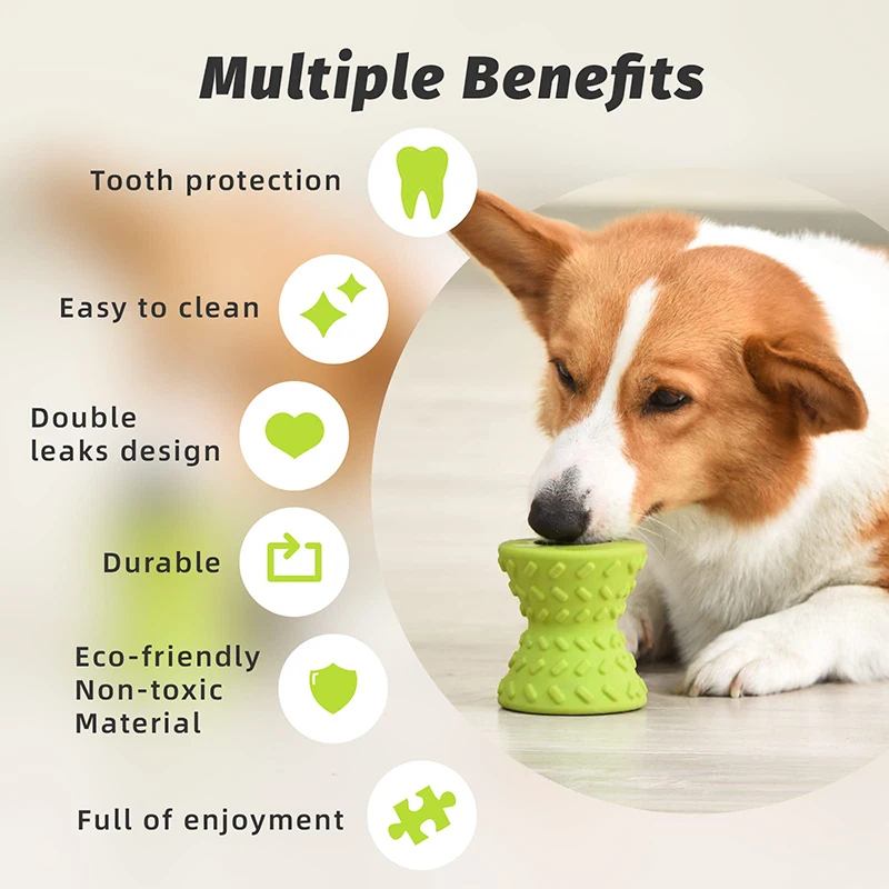Others Dog Toys Chews Benepaw Food Dispensing Dog Toys for For Aggressive Chewers Nontxic Natural Rubber Treat Leaking Pet Toys Puppy Bone Play Game H