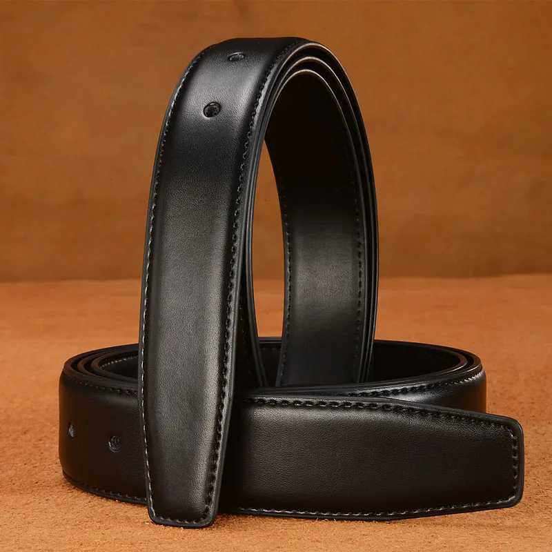 3.8cm 3.5cm 3.2cm 3.0cm 2.8cm 2.4cm Genuine Leather Belt No Buckle Pin Buckle Waist Strap Belts Boby Without Buckle Men WomenX240914