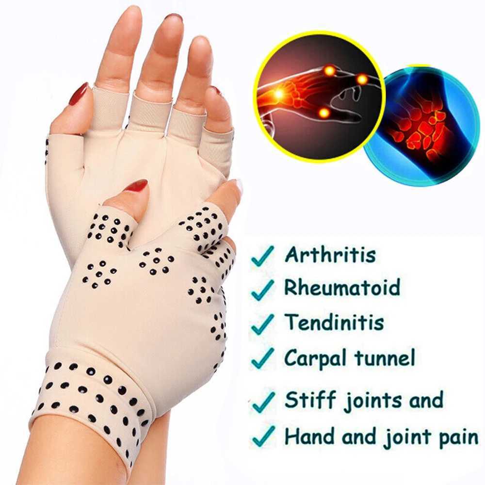 Wrist Support 1Pair Magnetic Anti Arthritis Health Compression Therapy Gloves Rheumatoid Hand Pain Relief Hand Wrist Brace Corrector z240913
