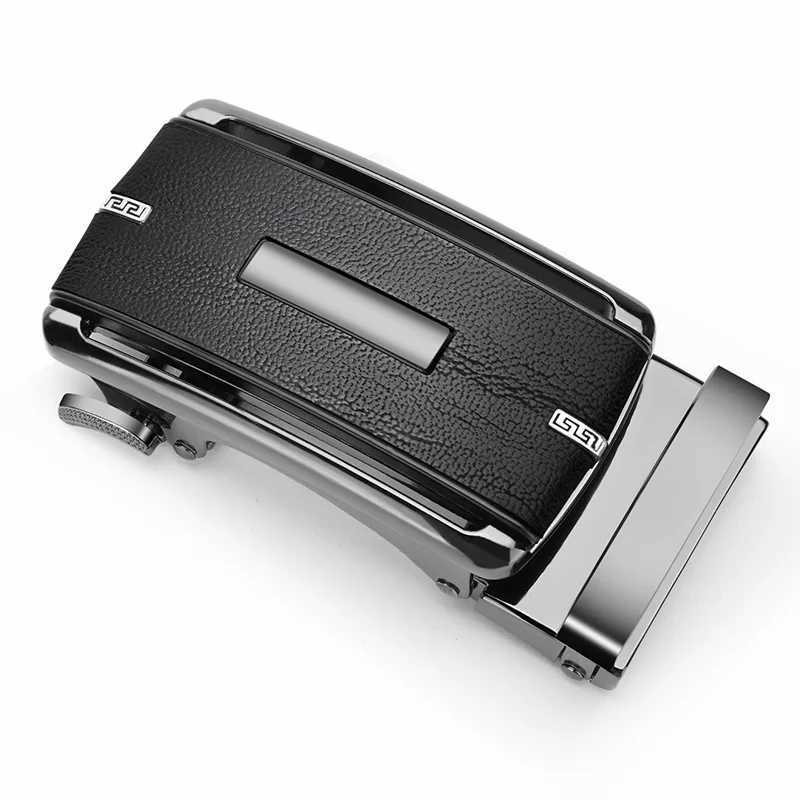 High quality ratchet belt buckle men DIY leather belt accessories 3.3-3.5cm width alloy automatic belt buckleX240914