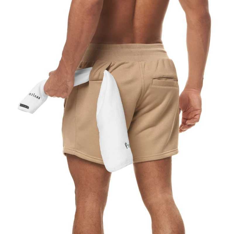 Gym Muscle Fitness Summer Casual Shorts Sports Cotton Short Pants Mens Jogging Running Sweatpants Pocket Basketball Shorts Y240914