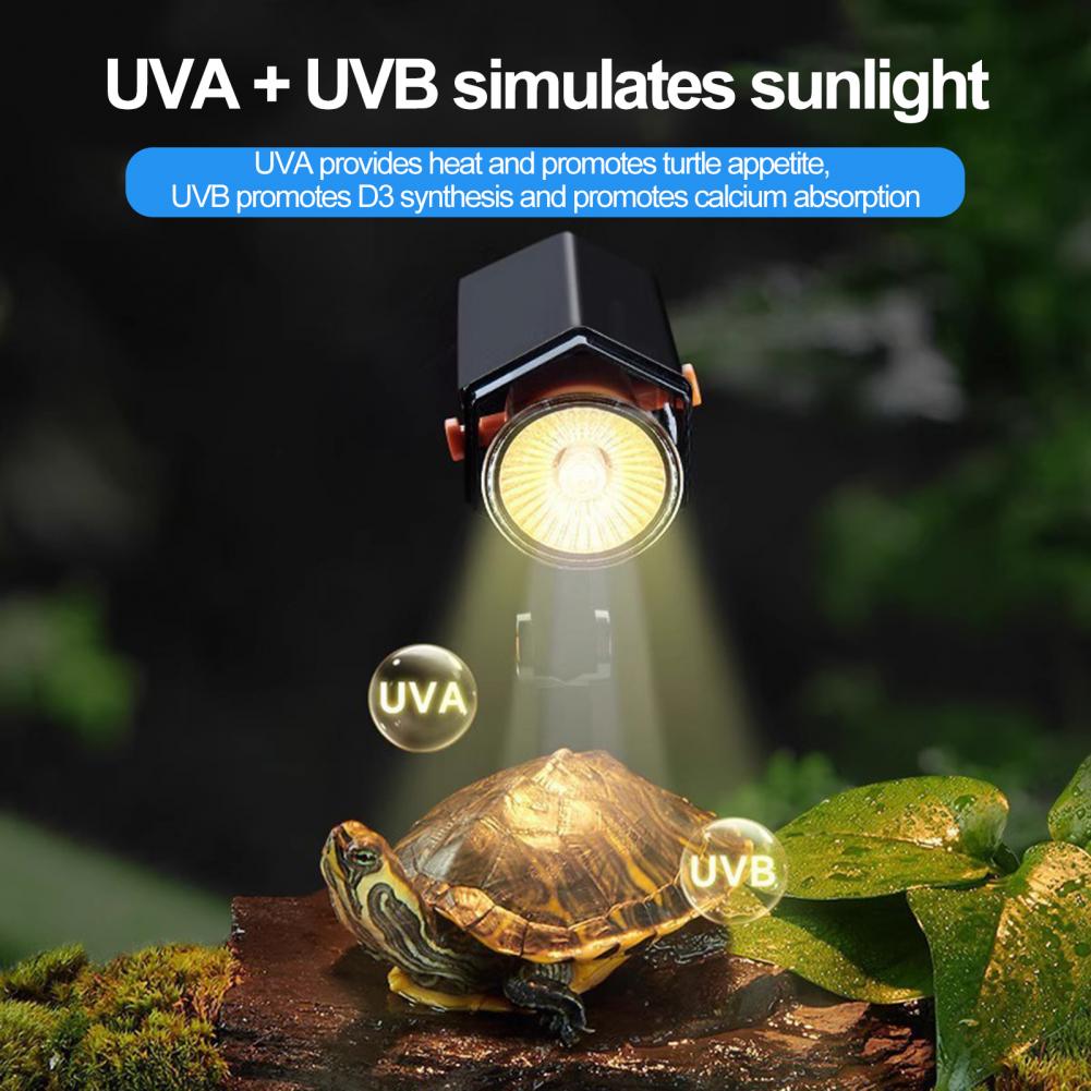 5-position Light Body Uva Uvb Turtle Lamp Adjustable 360-degree Rotatable Heat Uv Lamp Dimmable Basking Light for Turtles