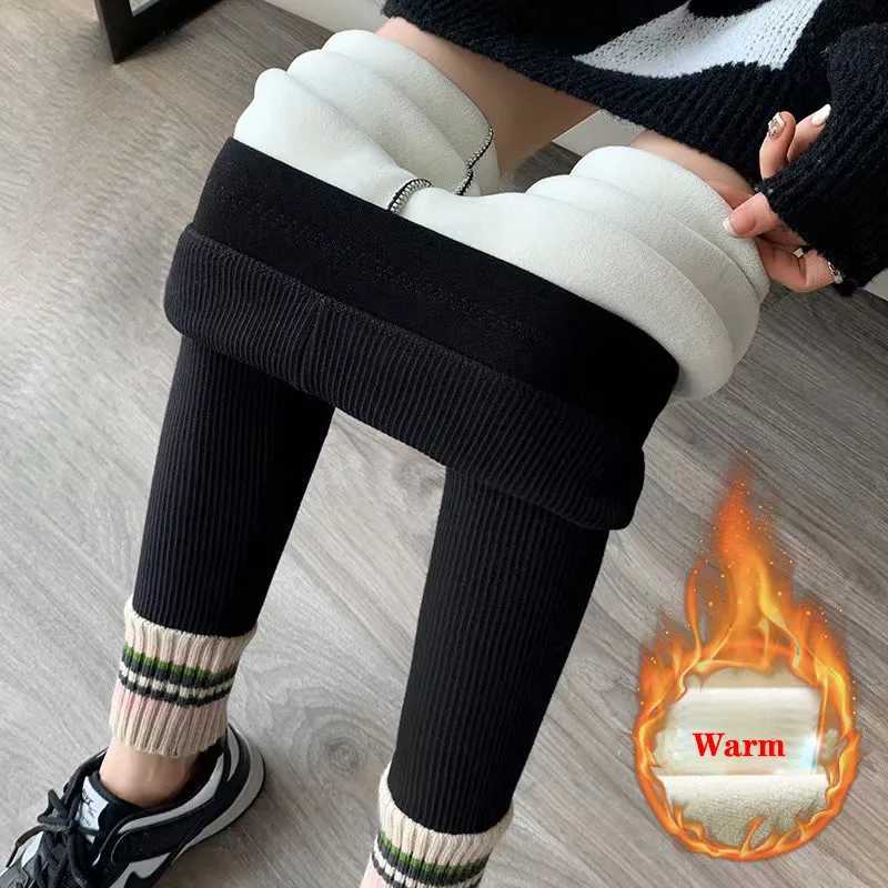 Thermal Leggings Woman Pants High Waist 2023 Winter Sexy Slimming Warm Fleece Lined Tights Casual Super Elasticity Ladies LegginX240914