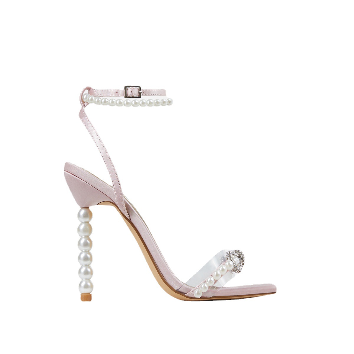 Women High Heels Summer Sandals Pearl Butterfly-Knot Women Pumps Thin Heels Party Office Lady Wedding Shoes Women Sandals