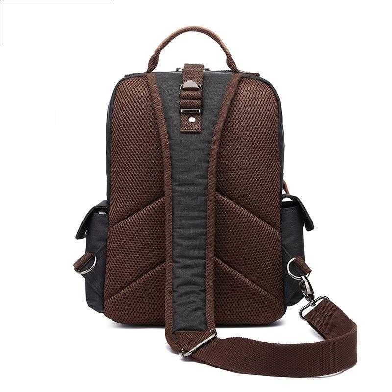 Straight college wind water splash proof Oxford cloth backpack messenger chest bag men women 240915