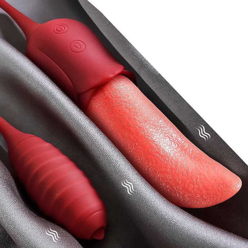 Female Masturbation Rose Tongue Licking G Spot Vibrator Egg Clitoris Stimulation Oral Sex Toys for Women Adult Products 10 Modes 240914